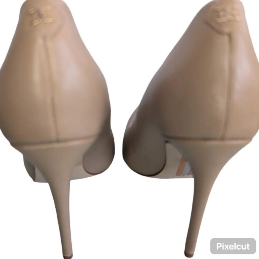 Sam Edelman Danna Pointed Toe Pumps Size 8 Nude Beige Stiletto Heels - Picture 8 of 11
